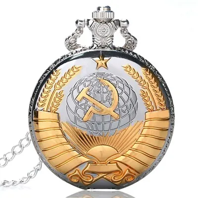 £5.40 • Buy Mens Womens Vintage Pocket Watch Quartz With Necklace And Pendant Chain Bronze