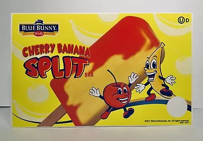 Vintage 2011 Blue Bunny CHERRY BANANA SPLIT BAR Ice Cream Truck Vinyl Decal • $8