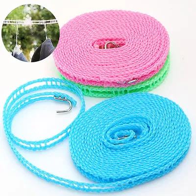 £4.25 • Buy 5M Non-slip Nylon Washing Clothesline Outdoor Travel Camping Clothes Line Rope