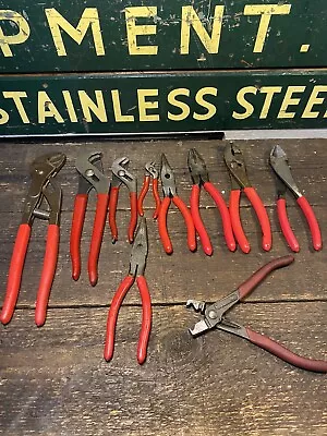 Pliers Set Mac Tools BLUEPOINT JOB LOT Large RED MECHANIC TOOLS Pliers • £189