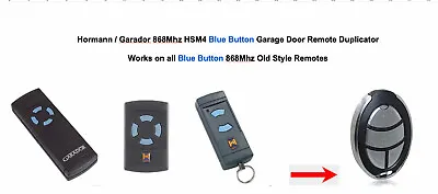 Hormann/Garador HSE2 - 868 Remote Blue Button Fob IMPULSE4 Duplicator 868.3mhz • £12.30