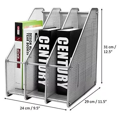£15.99 • Buy Exerz Mesh Desk Tidy Multi Functional Organizer File Magazine Folder Holder Rack