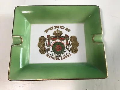 Vintage Manuel Lopez Punch Ceramic Cigar Ashtray By White Ash • $39.99