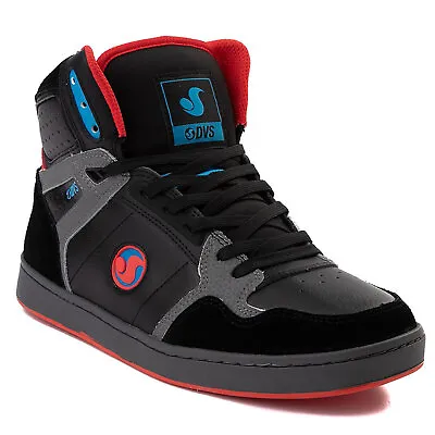 DVS Men's Honcho Black Chr Red Blue Suede Hi Top Sneaker Shoes Clothing Appar • $111.06