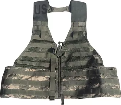 MOLLE II Fighting Load Carrier Vest ACU CAMO LBV FLC Tactical US Army VGC • $19.99