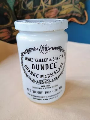 Antique Keiller Dundee Marmalade Milk-glass Jar W/lid 1913? • $12.42