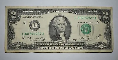 1976 2 Dollar Bill Bicentennial Year Misprinted Treasury Seal • $1499