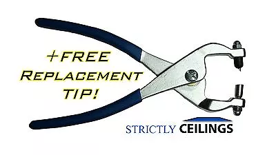 Strictly Ceiling Grid Punch Pliers PLUS BONUS FREE TIP!! 1/8  Metal Hole Punch • $18.99