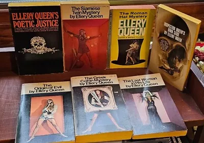 Vintage 70s Mystery Books Ellery Queen Books Used Book Sale • $5