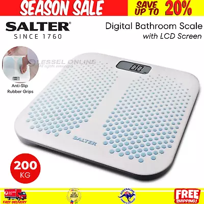 Clinical Anti-Slip Digital Bathroom Scale 200kg White Bathroom Weighing Scale • $62.99