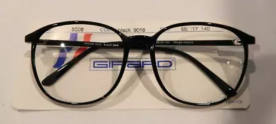 Vintage GIRARD 5006  Black 55/17 P3 Eyeglass Frame New Old Stock #313 • $9.99