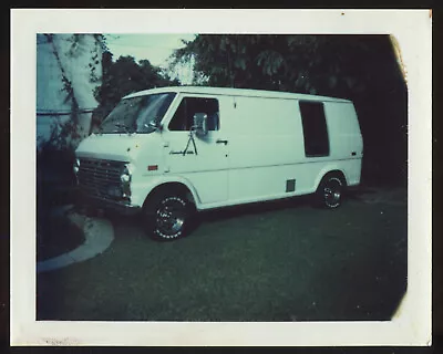 FOUND PHOTO Color Polaroid Of Ford Econoline Van With Window 1970s Snapshot VTG • $5.99