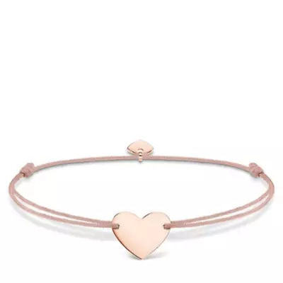 Ls005 Thomas Sabo Little Secret Beige Nylon Bracelet With Ss Engrv. Heart • $55