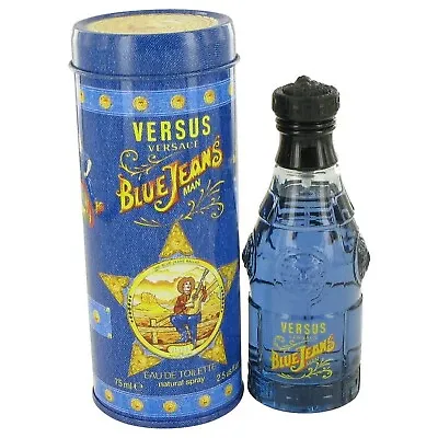 VERSACE Blue Jeans Eau De Toilette Cologne SeXy Mens Scent 2.5oz 75ml NeW BoX • $74.73