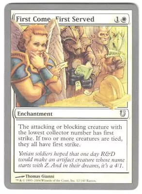 Magic_the_gathering Unhinged First Come First Served #12 2004MTGLP Uncommon • $1.99