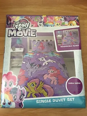 BNIP My Little Pony Reversible Duvet Cover & Pillowcase For Single Bed • £24.99