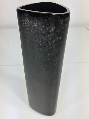 Black Abstract Murano Art Glass SCAVO Vase Alfredo BARBINI   Venini Era Vistosi • $750