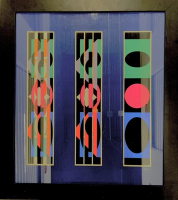 $1000 • Buy Yaacov Agam “triptych” Signed And Numbered