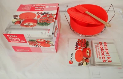 £11.26 • Buy New In Box FAGOR Pressure Cooker 9 PIECE SILICONE DESSERT KIT Set Bakeware