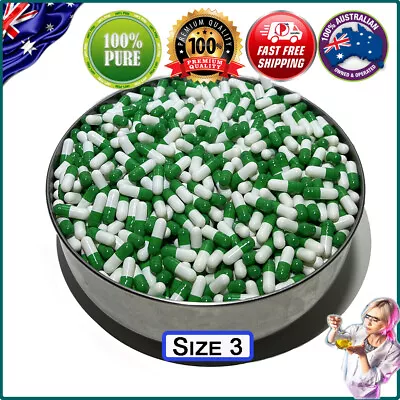 Capsules Size 3 - 1000pcs Empty Hard Gelatin Not-separated • $18.50