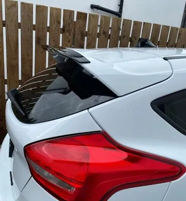 THICKER Sport GLOSS BLACK REAR SPOILER EXTENSION WING FOR FORD FOCUS ST And RS  • £51
