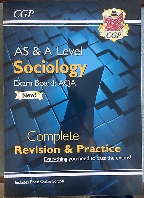 CGP AS & A-Level Sociology Complete Revision & Practice Book For AQA New! • £12.99