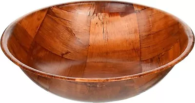 Wooden Woven Salad Bowl 6-Inch Brown • $9.36