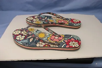 Vera Bradley Flower Pink Rubber Flip Flop Thong Sandals Women's US Size 5-6 • $8.99