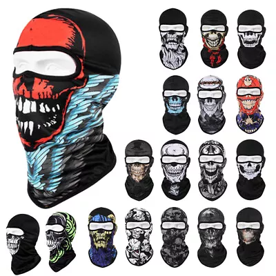 Halloween Cosplay Skull Full Face Mask Military Tactical Balaclava Helmet Liner • $8.99