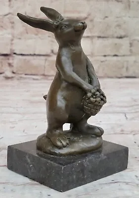 Austrian Bronze Simple Rabbit Figurine Hot Cast Hand Made Sculpture Figurine • $59.50