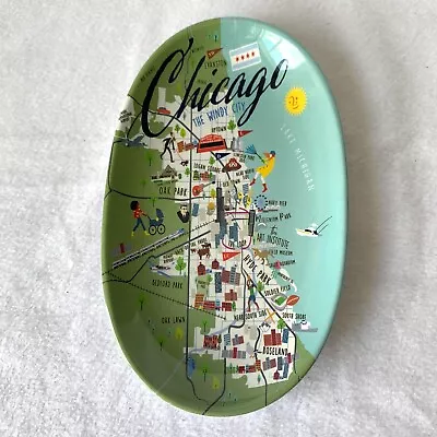 Galleryware Plate CHICAGO Melamine 8 1/2” X 5” Platter Serving Tray Catch All • $9.99