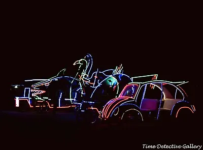 Neon Volkswagen Beetle - Poster Available In 7 Sizes • $20