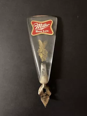 Vtg Miller High Life Acrylic Beer Tap Handle Pull Knob Bottle Opener Pub Bar • $24.50