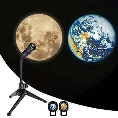 Moon Projector USB Charging Moon Light Projector Angle Bendable LED Earth Moo... • $21.89