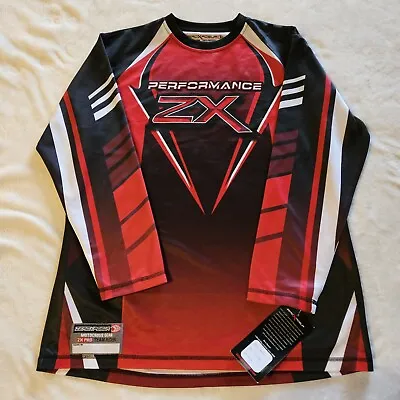 ZEROXPOSUR MOTOCROSS GEAR Boys Youth Red Riding Shirt Jersey Size XL 18/20 NEW • $15