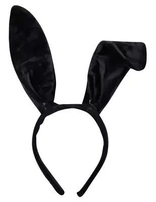 Black Rabbit Ears Hare Headband Fancy Dress Costume Accessory Easter Bunny • £4.29