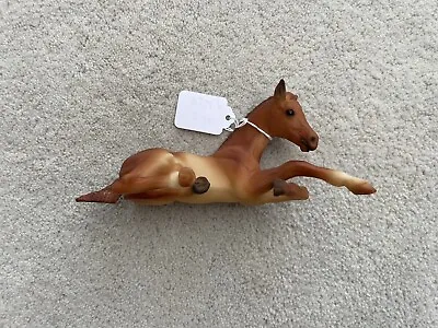 Retired Breyer Horse #3197 Amber & Ashley Twin Morgan Foals Chestnut Lying • $20