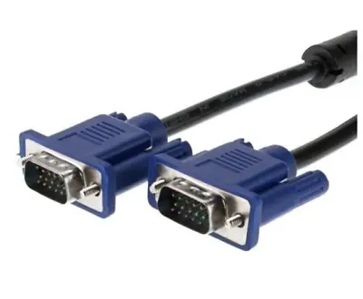 0.5 Meter VGA / SVGA 15 Pin PC Computer Monitor LCD Extension Cable Male To Male • £3.25