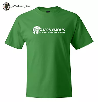 Anonymous Hackers V For Vendetta Mask T-Shirt  S-5XL Quality Tees • $13.99