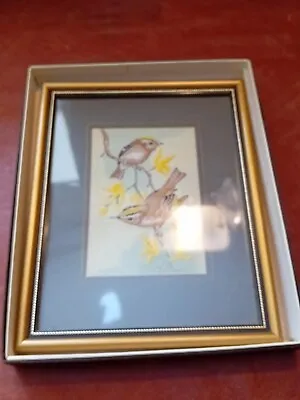 £9.99 • Buy Vintage J&J Cash's Collector Series Gold Crest  Woven Framed Picture *Boxed