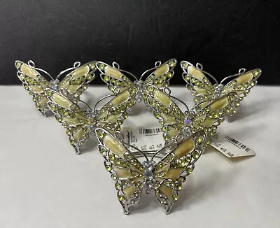 £39.60 • Buy Napkin Rings Butterfly Butterflies Rhinestones