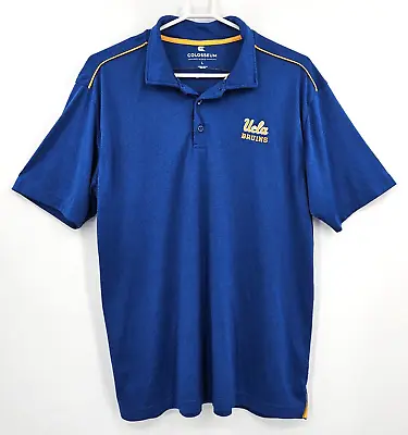 UCLA Bruins Colosseum Athletic Polo Shirt Size Large Active Moisture Wicking • $15.99