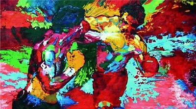 Leroy Neiman Rocky Vs Apollo Canvas Giclee Art Print 11 X17  GLOSS FINISHED! • $25