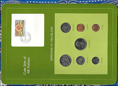 $12.37 • Buy Coin Sets Of All Nations Swaziland Wcard 1975-1982 UNC 50 Cents 1 Lilangeni 1981
