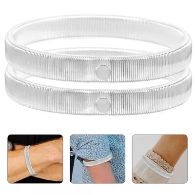  2 Pcs Metal Shirt Arm Bands Costumes For Men Elastic Sleeve Holder Spring • £5.25