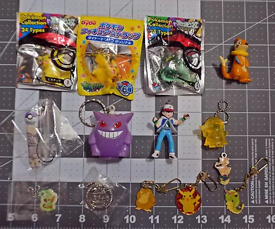 Pokemon Retro Japan Mascot Promo Goods Figure Keychain 90s 00s Lot Of 14 • $45