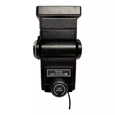 Vivitar 285 Zoom Thyristor Shoe Mount Flash Untested As Is With Case And Cable • $14.99