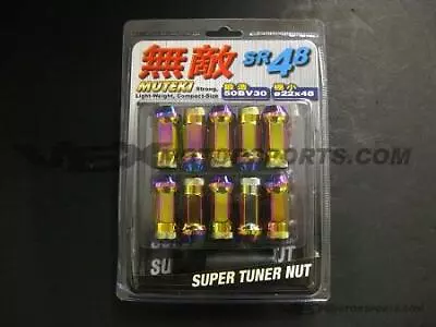 Muteki - SR48 Extended Lug Nuts 12x1.5mm - Neo Chrome • $136.24