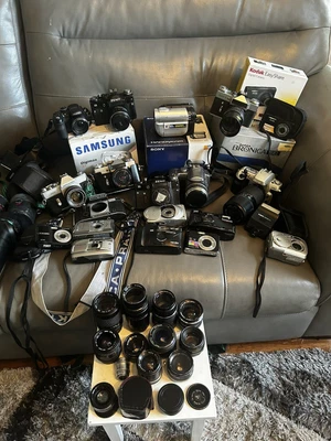 £79 • Buy Job Lot Of Old Vintage 35mm Film, Digital  Cameras ,