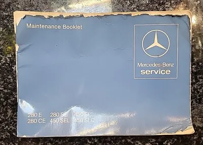 1980 Mercedes Benz 450SL Service Booklet Stamped Up To 7500miles 1265841295 • $95